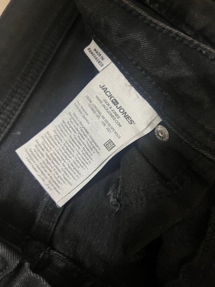 Jack jones 33 beden Siyah Düğmeli Erkek Kot Pantolon - Görsel 2