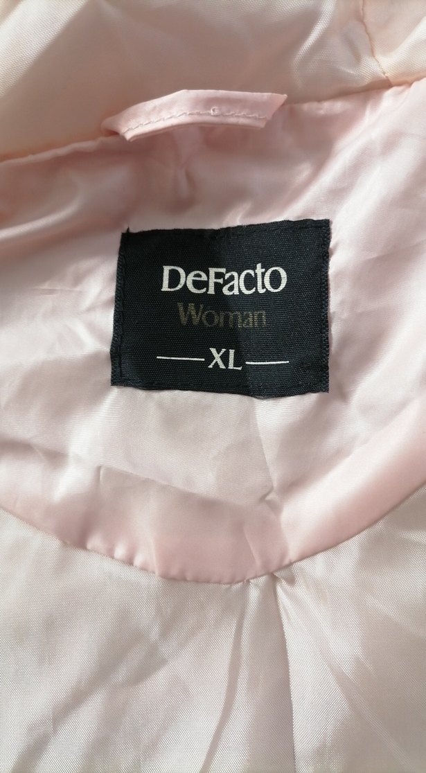 Uzun toz pembe Kapüşonlu Kadın Yağmurluk sadece 1 kez kullanıldı - Görsel 4