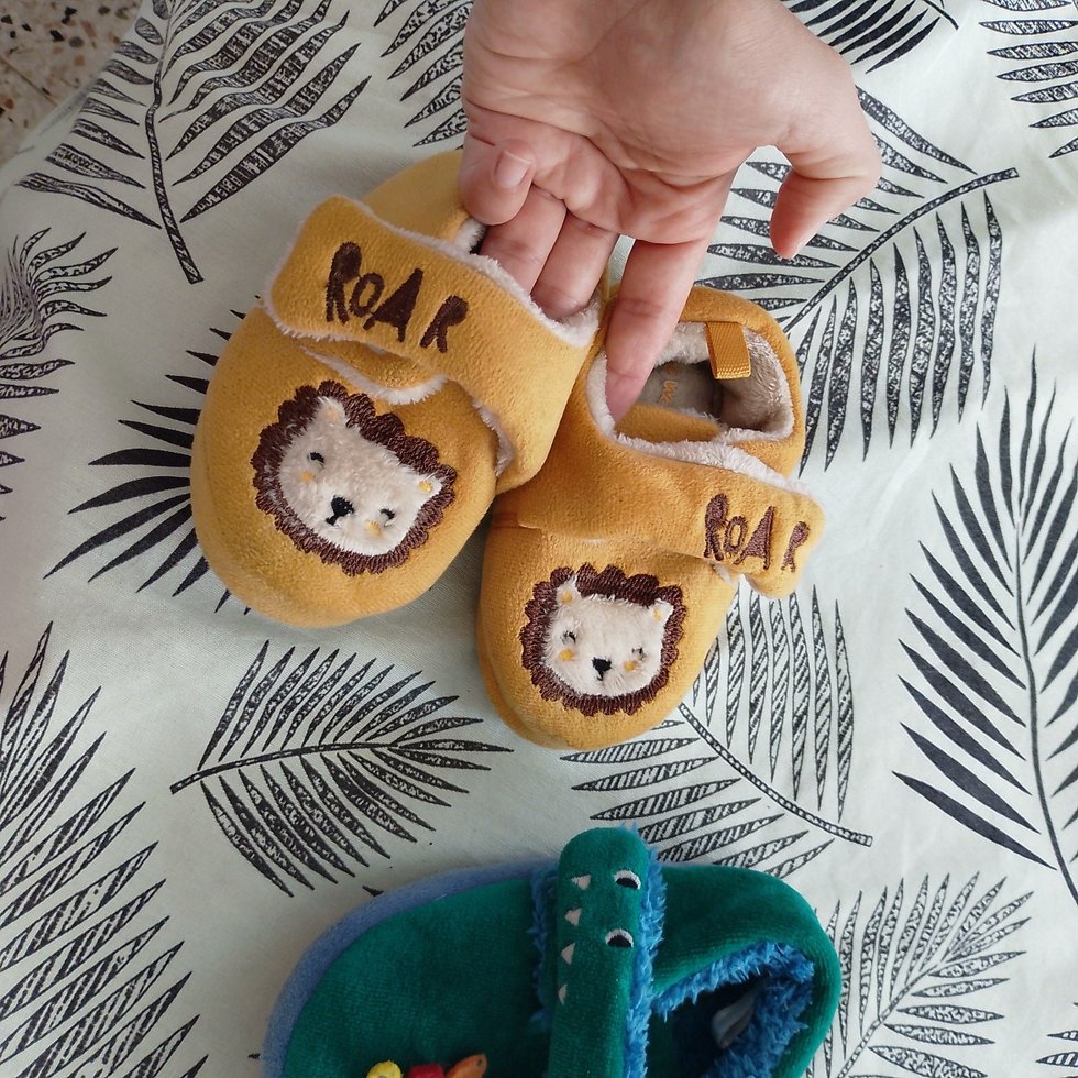 Çocuklar için Renkli Nakışlı Sıcak Terlikler - Görsel 2