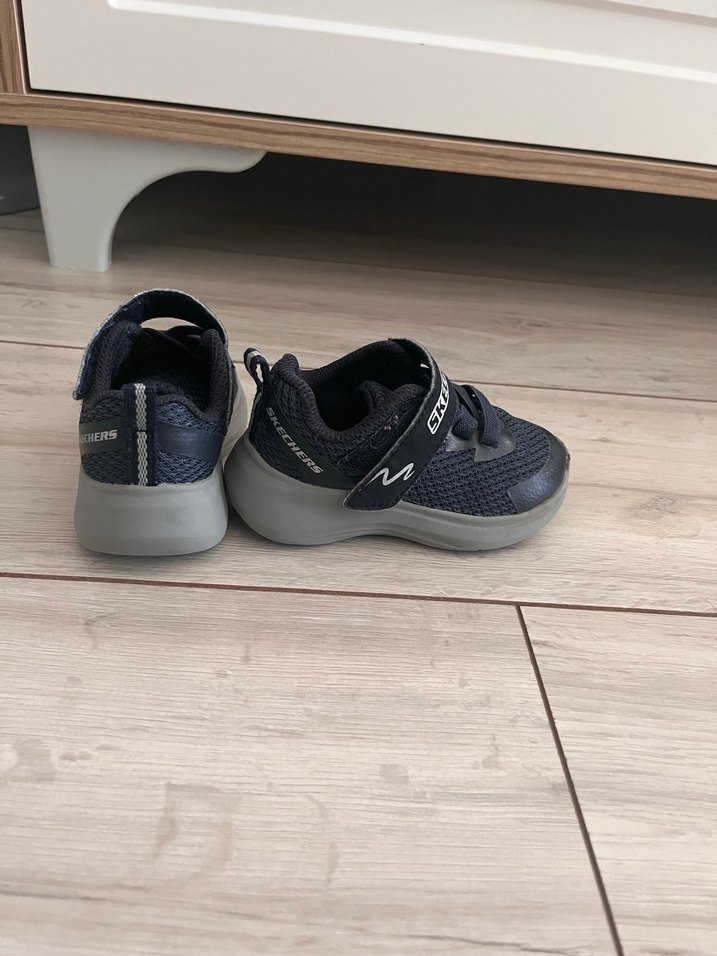 Skechers Erkek Çocuk Gri-Mavi Spor Ayakkabı - Görsel 3