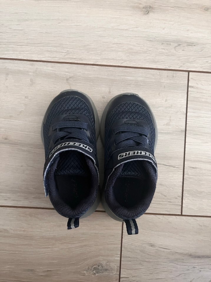 Skechers Erkek Çocuk Gri-Mavi Spor Ayakkabı - Görsel 4