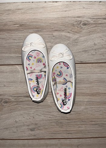 Fiyonklu Beyaz Kız Çocuk Babet Ayakkabı - Görsel 3