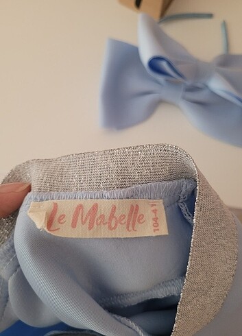 Kız çocuk buz mavisi elbise - Görsel 6