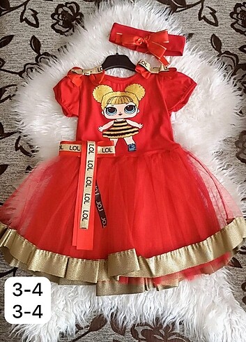 Kız çocuk LoL bebek elbise 