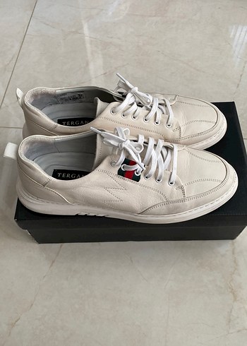 Beyaz Erkek Ayakkabı Bağcıkları - Tergan - Görsel 4