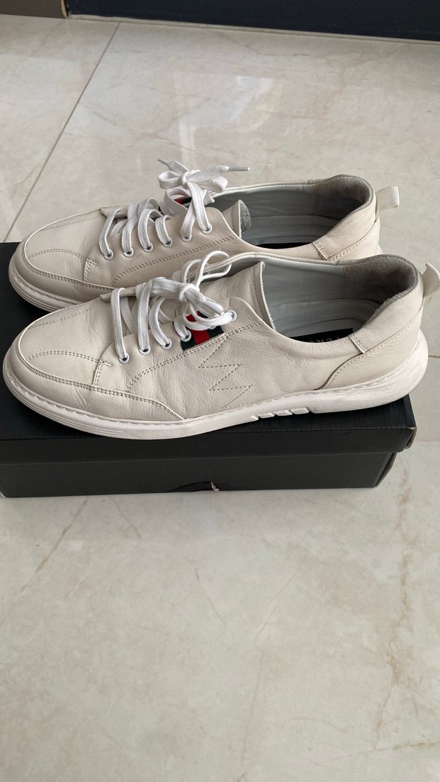 Beyaz Erkek Ayakkabı Bağcıkları - Tergan - Görsel 3