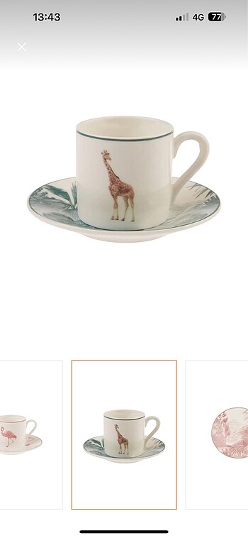 KARACA JUNGLE 6 KİŞİLİK FİNCAN TAKIMI - Görsel 4