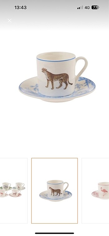 KARACA JUNGLE 6 KİŞİLİK FİNCAN TAKIMI - Görsel 6