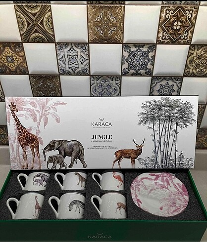 KARACA JUNGLE 6 KİŞİLİK FİNCAN TAKIMI - Görsel 9