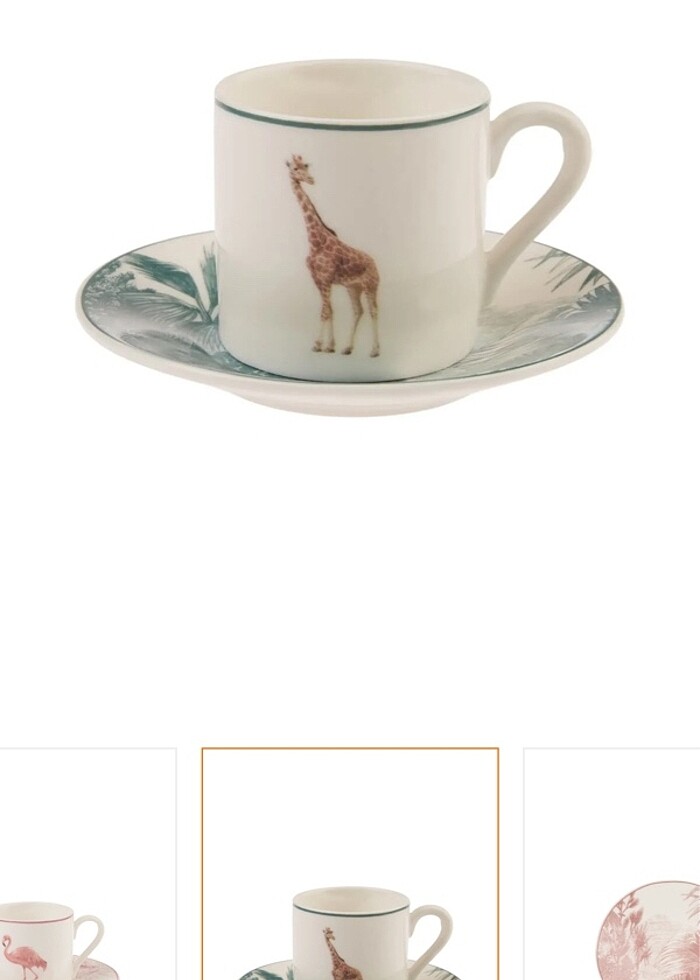 KARACA JUNGLE 6 KİŞİLİK FİNCAN TAKIMI - Görsel 4