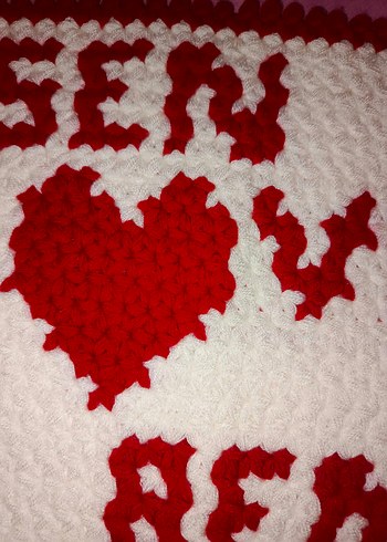 Kırmızı Beyaz Örgü Banyo Süngeriu - Görsel 4