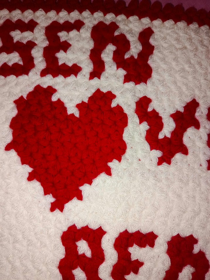 Kırmızı Beyaz Örgü Banyo Süngeriu - Görsel 4