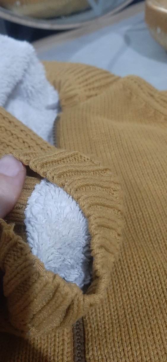 hardal sarı Örgü çocuk Triko hırka - Görsel 5