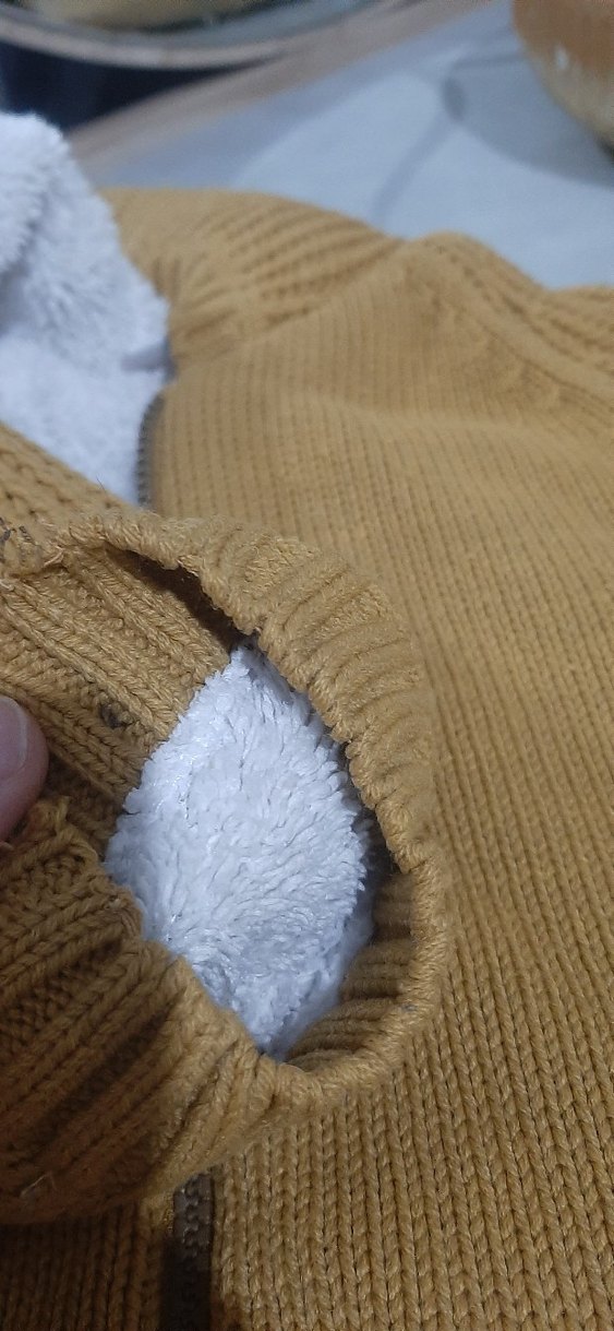 hardal sarı Örgü çocuk Triko hırka - Görsel 4