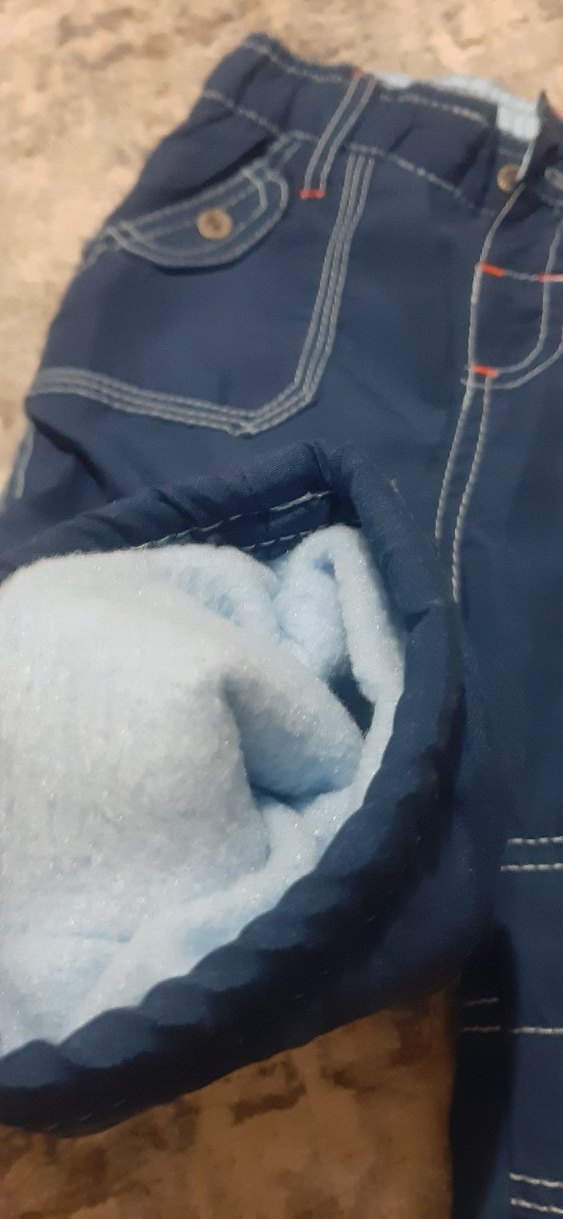 Erkek Çocuk Mavi Düğmeli Denim Pantolon - Görsel 2