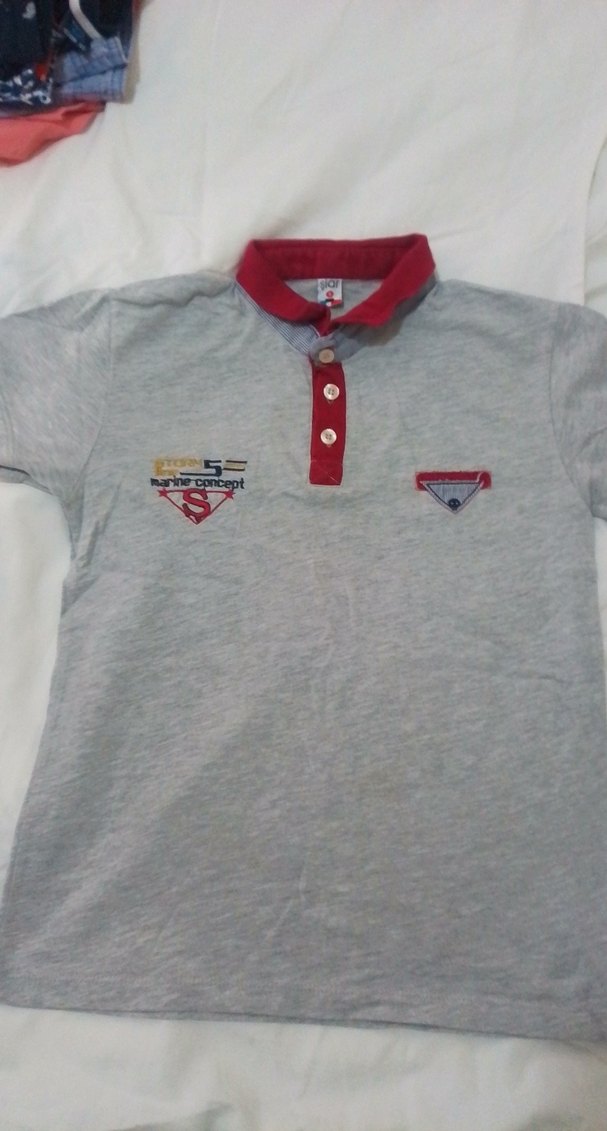 Erkek Gri ve yeşil Kısa Kollu Polo Tişörtikili alım 50tl - Görsel 2