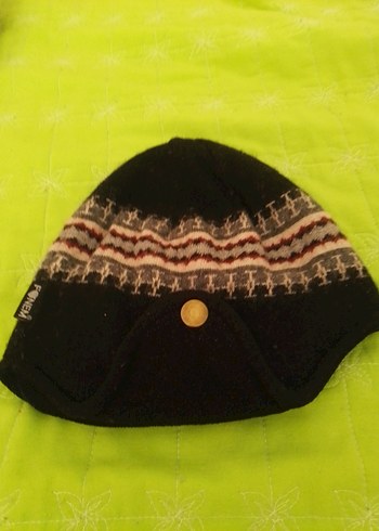 Erkek Siyah Desenli Kulaklıklı Bere - Görsel 2