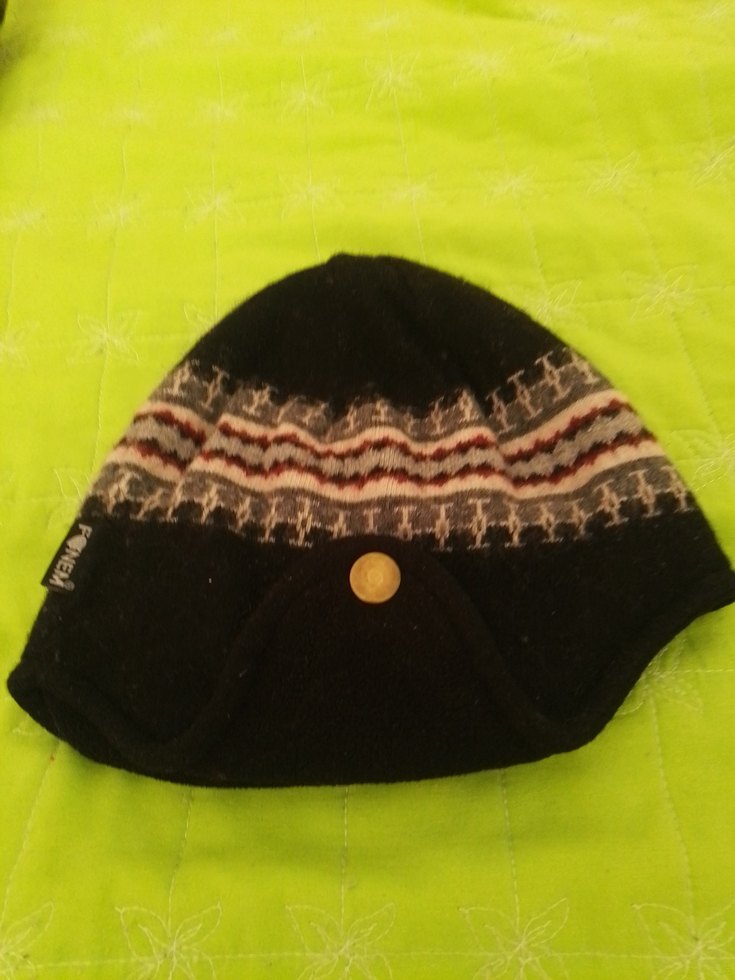 Erkek Siyah Desenli Kulaklıklı Bere - Görsel 2