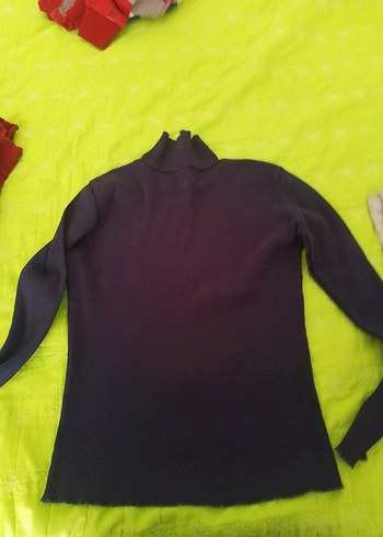 lacivert, Yüksek Yakalı, Fermuarlı Erkek Sweatshirt - Görsel 3