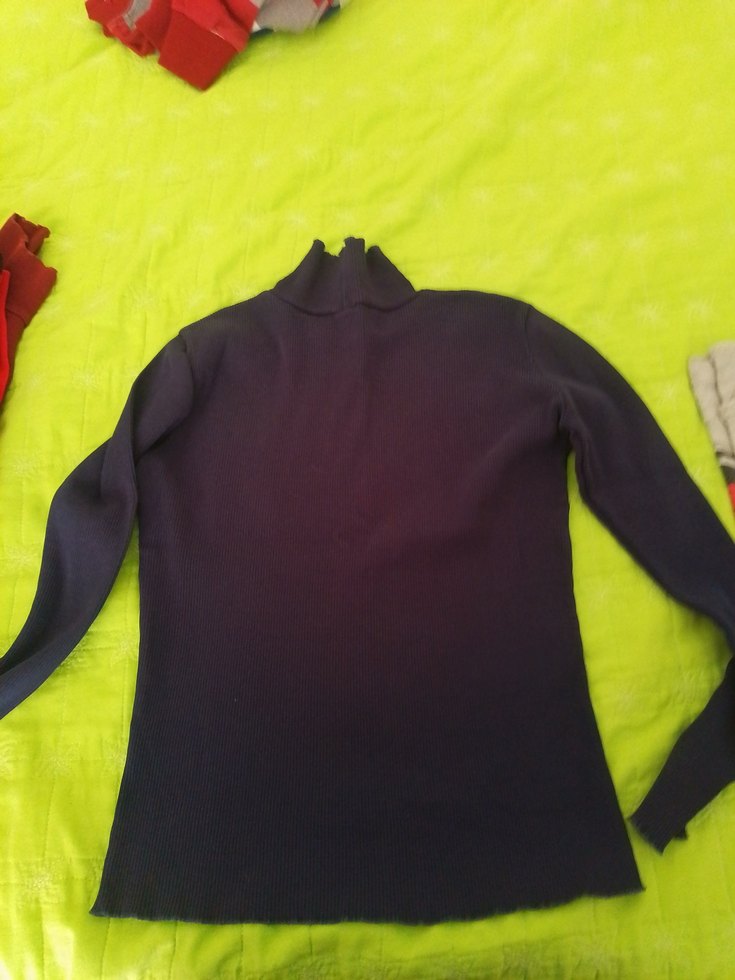 lacivert, Yüksek Yakalı, Fermuarlı Erkek Sweatshirt - Görsel 3