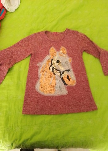 Kızlar için Renkli Baskılı Bohem Sweatshirt