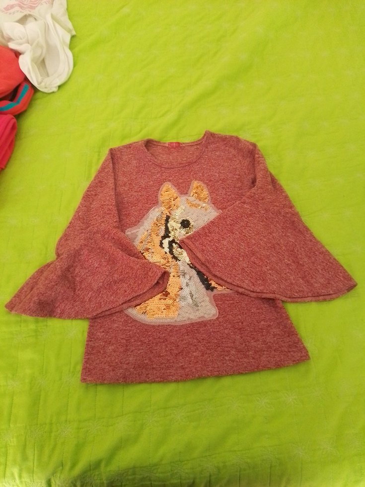 Kızlar için Renkli Baskılı Bohem Sweatshirt - Görsel 2