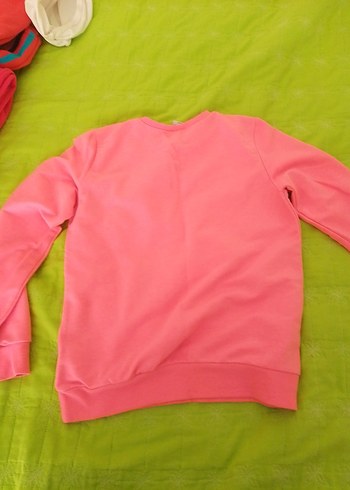 Kız Çocuk Pembe Uzun Kollu Baskılı Sweatshirt - Görsel 6