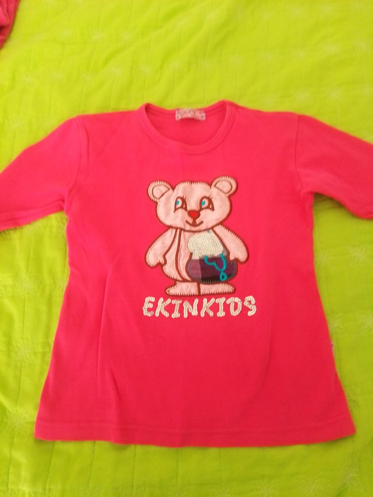 Kız Çocuk Pembe Baskılı Sweatshirt 2 di birlikte 50 TL - Görsel 4