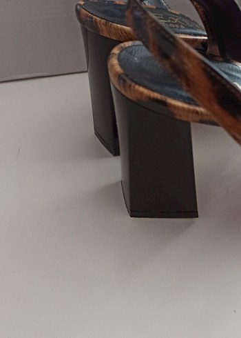 universal Beden kahverengi Renk 44 numara leopar ayakkabı