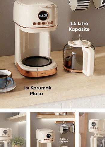 Beyaz Fressi  filtre Kahve Makinesi - Görsel 5