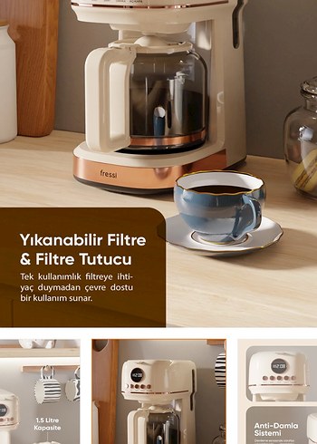 Beyaz Fressi  filtre Kahve Makinesi - Görsel 4
