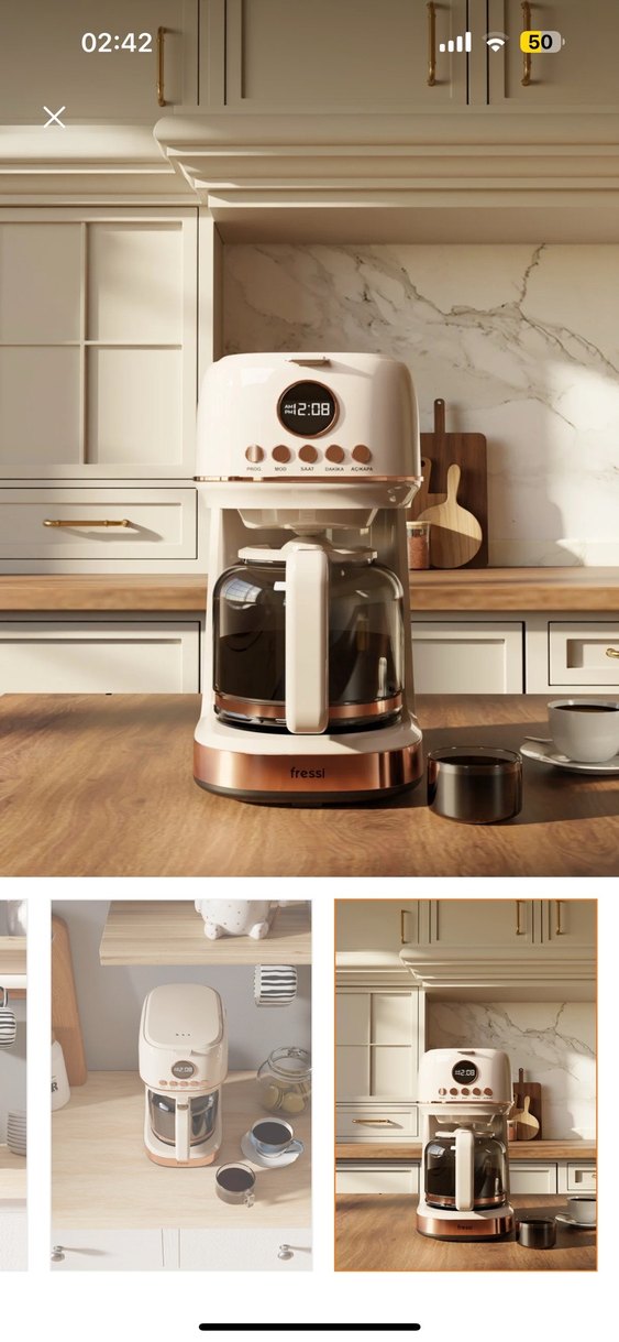 Beyaz Fressi  filtre Kahve Makinesi - Görsel 2