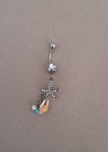 Boncuklu Turkuaz Bohem Göbek Piercingi - Görsel 2