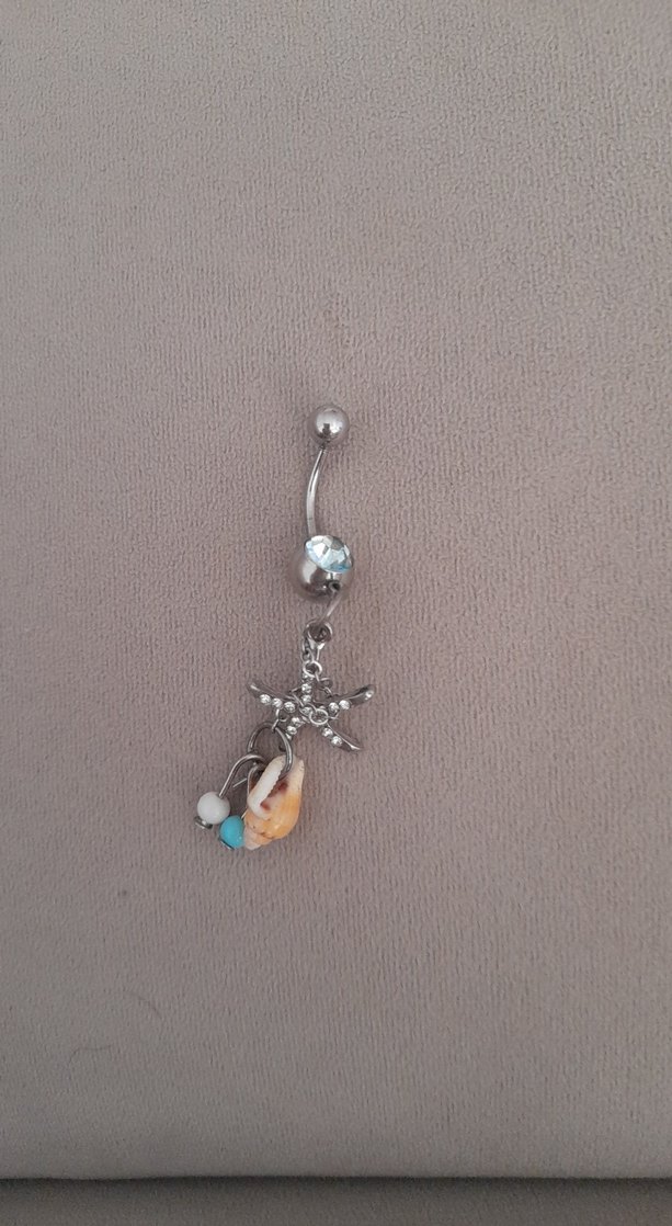 Boncuklu Turkuaz Bohem Göbek Piercingi - Görsel 2