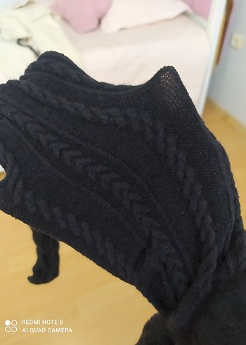 Siyah Desenli Kilot Çorap - Görsel 4