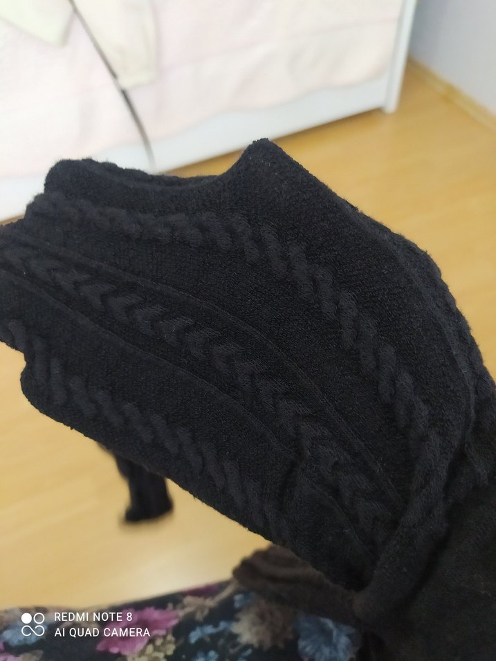 Siyah Desenli Kilot Çorap - Görsel 3