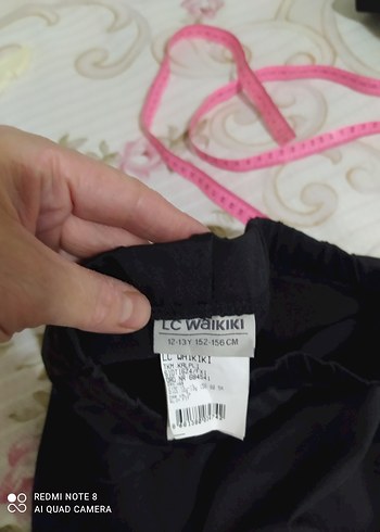 Kızlar için Siyah Street Wear Tayt - Görsel 2