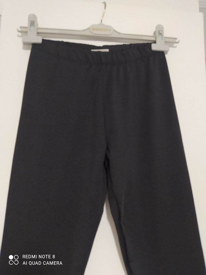 Kızlar için Siyah Street Wear Tayt - Görsel 4