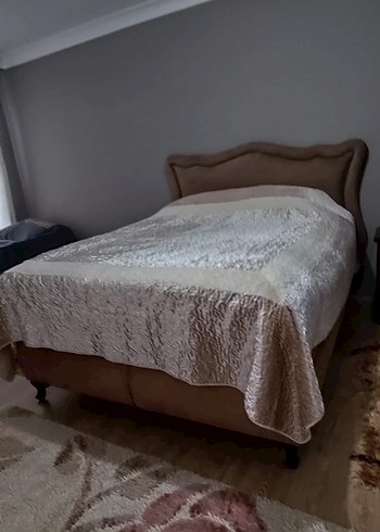 Bej Renkli kadife Düz Yatak Örtüsü - Görsel 2