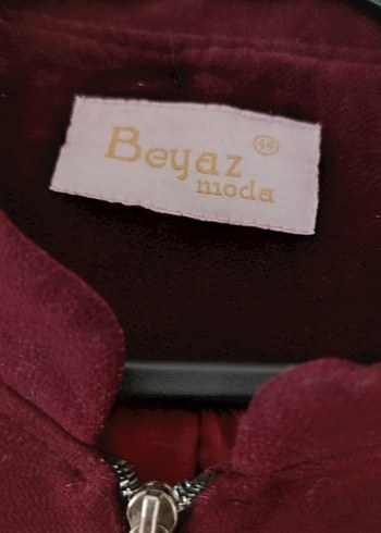 44 Beden Bordo Uzun Kadın Kaban Kürk Detaylı