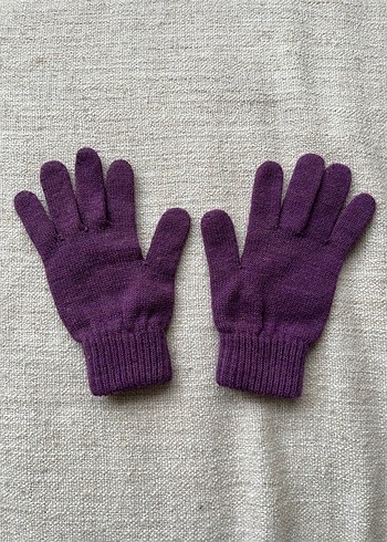 Mor Örgü Kadın Bere Eldiven Atkı Seti - Görsel 3