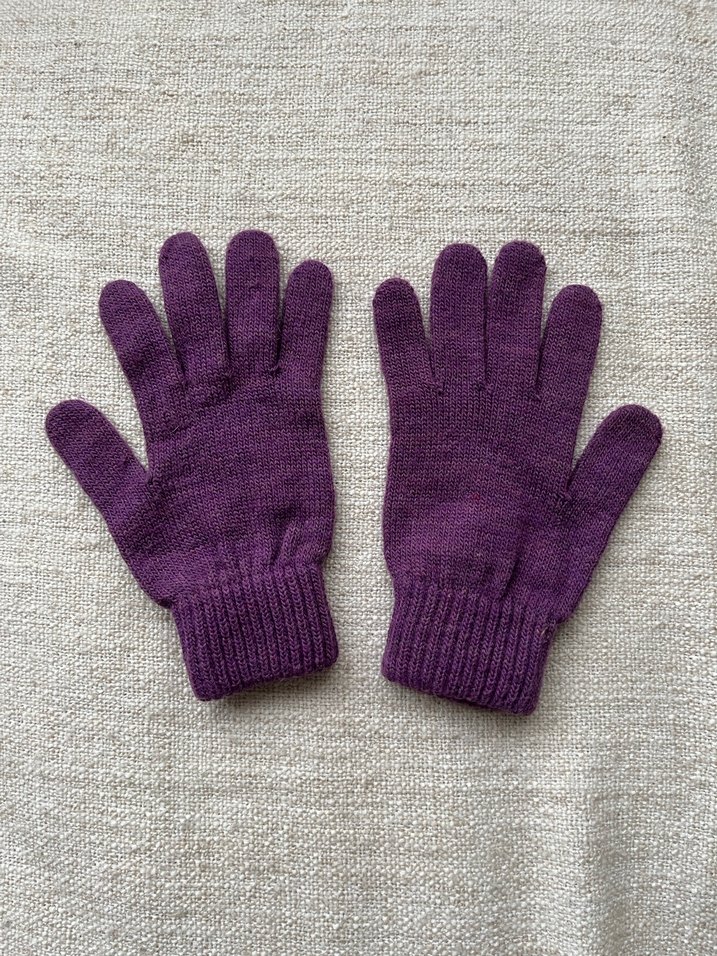 Mor Örgü Kadın Bere Eldiven Atkı Seti - Görsel 4