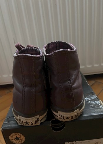 Converse Bordo Deri Spor Ayakkabı/ Bot - Görsel 3