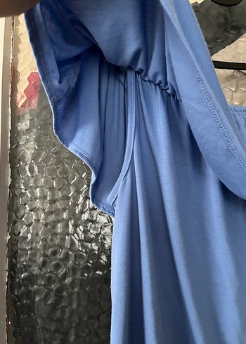 Tchibo Mavi Drapeli Kayık Yaka Bluz - Görsel 3