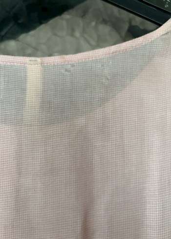 Yargıcı Pembe Kısa Kollu Pliseli Bluz - Görsel 4