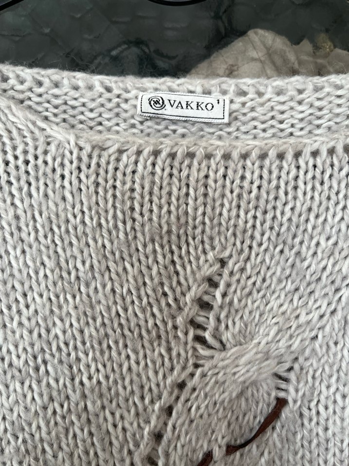 Vakko Gri Örgü Kadın Kazak - Görsel 2