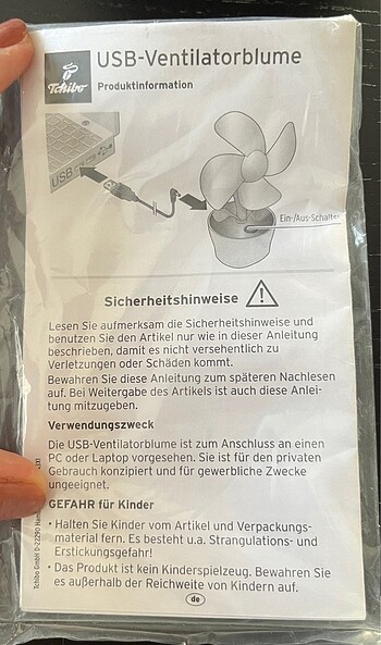 Tchibo Masaüstü Usbli Vantilatör - Görsel 6