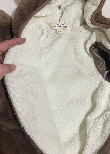 Kahverengi Kürklü Bebek Tulumu - Görsel 2