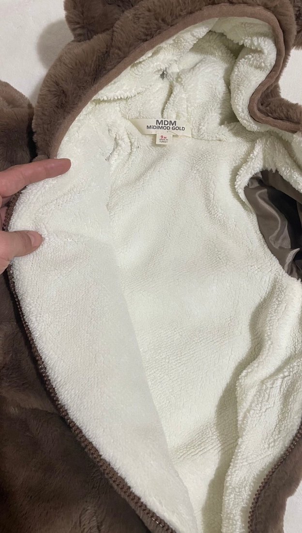 Kahverengi Kürklü Bebek Tulumu - Görsel 2