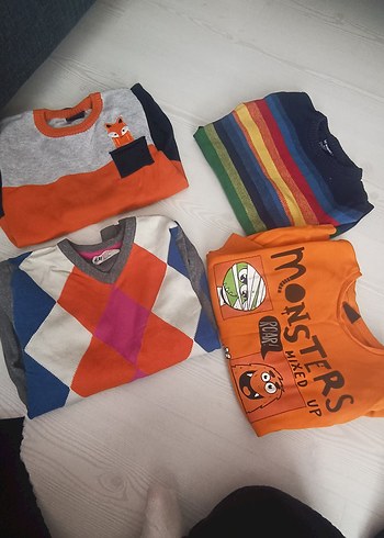 Erkek Çocuk Renkli Uzun Kollu Örgü Kazaklar - Görsel 3